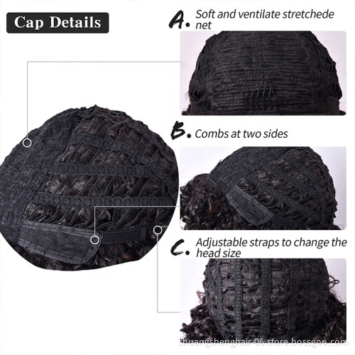 Acceptable customization bob with synthetic women afro braided deep wave brazillian blonde wig for coily wholesale headband wigs